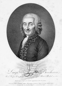 Luigi Boccherini, graveret af Bourgeois de la Richardiere, ca. 1806 af French School